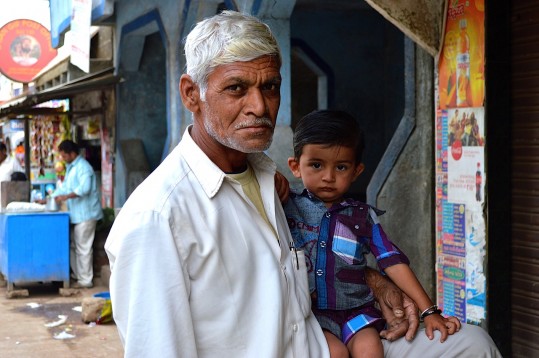 grandfather and son
